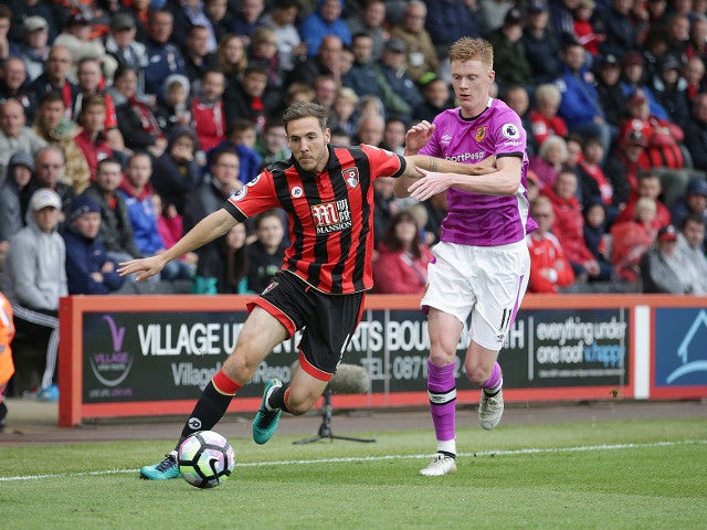 Bournemouth midfielder Dan Gosling in action during his side's 6-1 victory over Hull City at the Vitality Stadium on October 15, 2016
