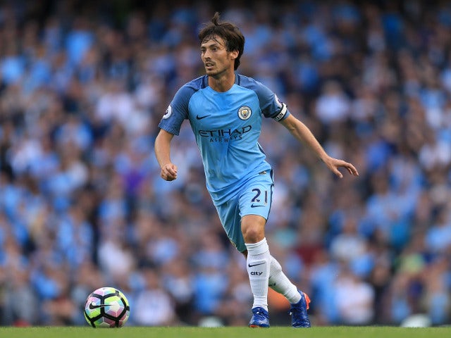 Manchester City playmaker David Silva in action during his side's Premier League clash with Sunderland at the Etihad Stadium on August 13, 2016