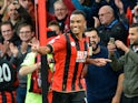 Bournemouth attacker Junior Stanislas celebrates scoring in his side's 6-1 victory over Hull City at the Vitality Stadium on October 15, 2016