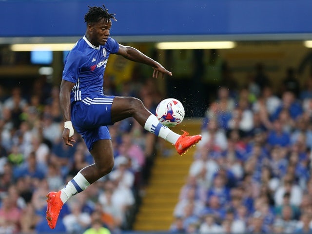 Michy Batshuayi controls the ball during the EFL Cup match between Chelsea and Bristol Rovers at Stamford Bridge on August 23, 2016
