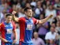 Crystal Palace defender Scott Dann celebrates after scoring the equaliser during the 1-1 Premier League draw with Bournemouth at Selhurst Park on August 27, 2016