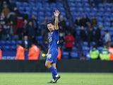 Leicester City forward Shinji Okazaki in action during his side's Premier League clash with Crystal Palace at the King Power Stadium on October 22, 2016