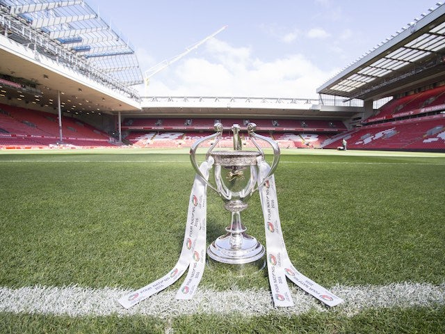 The Four Nations trophy at Anfield on October 23, 2016