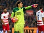 Guillermo Ochoa in action for Granada during their La Liga clash with Barcelona at the Camp Nou on October 29, 2016