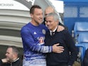 John Terry and Jose Mourinho are reunited during the Premier League game between Chelsea and Manchester United on October 23, 2016