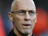 Swansea City manager Bob Bradley looks on ahead of his side's Premier League clash with Manchester United at the Liberty Stadium on November 6, 2016
