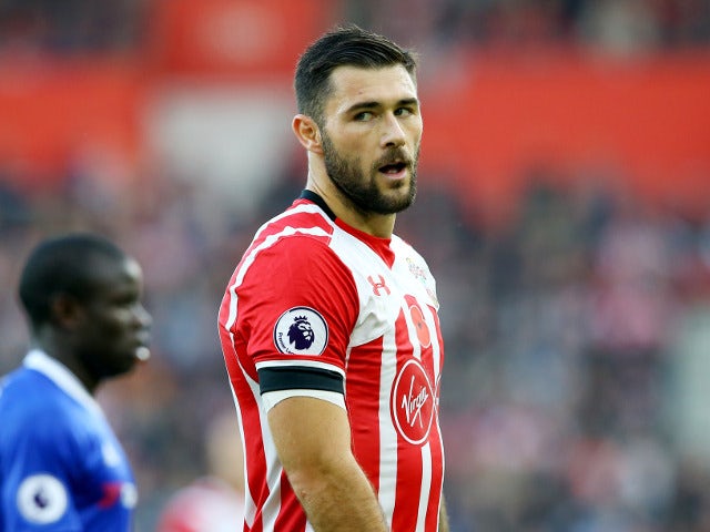 Southampton striker Charlie Austin in action during his side's Premier League clash with Chelsea at St Mary's Stadium on October 30, 2016