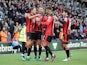 Bournemouth players celebrate following Dan Gosling's opening goal in their Premier League clash with Sunderland at the Vitality Stadium on November 5, 2016
