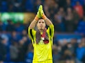 Everton goalkeeper Joel Robles in action during his side's Premier League clash with West Ham United at Goodison Park on October 30, 2016