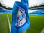 A general shot of the corner flag at the Etihad Stadium prior to Manchester City's Premier League clash with Middlesbrough on November 5, 2016