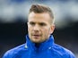 Everton midfielder Tom Cleverley lines up ahead of his side's Premier League clash with West Ham United at Goodison Park on October 30, 2016