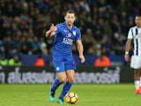 Leicester City midfielder Danny Drinkwater in action during his side's Premier League clash with West Bromwich Albion at the King Power Stadium on November 6, 2016