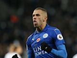Leicester City forward Islam Slimani in action during his side's Premier League clash with West Bromwich Albion at the King Power Stadium on November 6, 2016