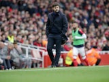 Tottenham Hotspur manager Mauricio Pochettino on the touchline during the North London derby at the Emirates Stadium on November 6, 2016