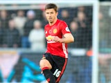 Michael Carrick of Manchester United in action during their Premier League clash with Swansea City at the Liberty Stadium on November 6, 2016