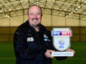 Rafael Benitez poses with his manager of the month award for November 2016 - EMBARGOES UNTIL NOVEMBER 11
