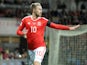 Wales midfielder Aaron Ramsey in action during his side's World Cup qualifier with Serbia on November 12, 2016