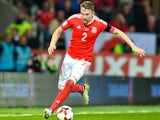Wales defender Chris Gunter in action during his side's World Cup qualifier with Serbia on November 12, 2016