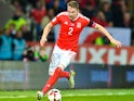 Wales defender Chris Gunter in action during his side's World Cup qualifier with Serbia on November 12, 2016