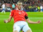 Wales winger Gareth Bale celebrates after scoring during his side's World Cup qualifier with Serbia on November 12, 2016