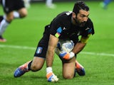Italy goalkeeper Gianluigi Buffon in action for his side during the international friendly with Germany in Milan on November 15, 2016