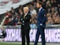 Interim England manager Gareth Southgate alongside Scotland counterpart Gordon Strachan during the World Cup qualifier at Wembley on November 11, 2016