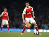 Arsenal midfielder Granit Xhaka in action during his side's Premier League clash with Chelsea at the Emirates Stadium on September 24, 2016