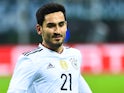 Germany's Ilkay Gundogan in action for his side during the international friendly with Italy in Milan on November 15, 2016