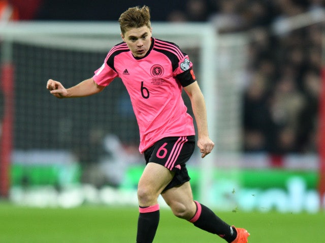 Scotland winger James Forrest in action during their World Cup qualifier against England at Wembley on November 11, 2016