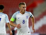 England Under-21s midfielder James Ward-Prowse in action during his side's friendly against Italy Under-21s on November 10, 2016