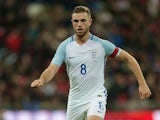 England midfielder Jordan Henderson in action during his side's international friendly with Spain at Wembley on November 15, 2016