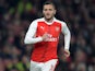 Arsenal forward Lucas Perez in action during the EFL Cup clash with Reading at the Emirates Stadium on October 25, 2016