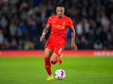 Liverpool full-back Nathaniel Clyne in action during his side's EFL Cup clash with Derby County at the iPro Stadium on September 20, 2016