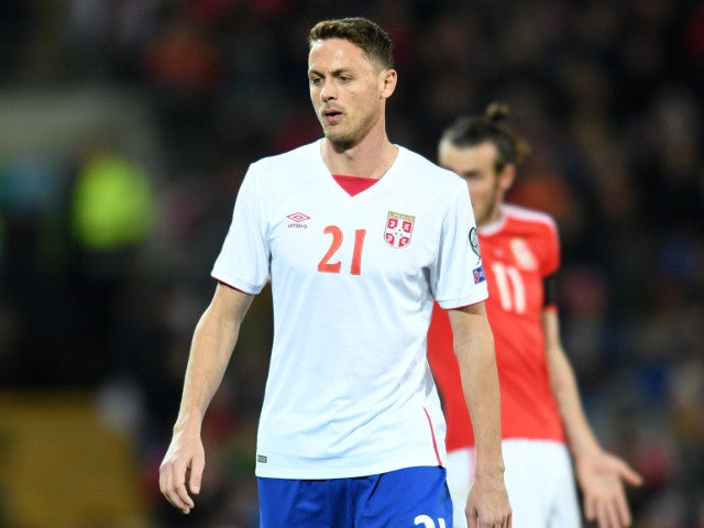 Serbia midfielder Nemanja Matic in action during his side's World Cup qualifier with Wales on November 12, 2016
