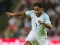 England winger Raheem Sterling in action during his side's international friendly with Spain at Wembley on November 15, 2016