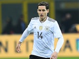 Germany's Sebastien Rudy in action for his side during the international friendly with Italy in Milan on November 15, 2016