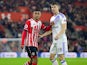 Sunderland defender Paddy McNair marks Southampton's Sofiane Boufal during the EFL Cup clash between the two sides on October 26, 2016