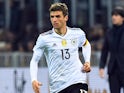 Germany forward Thomas Muller in action for his side during the international friendly with Italy on November 15, 2016
