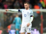 England captain Wayne Rooney in action during his side's World Cup qualifier against Scotland at Wembley on November 11, 2016