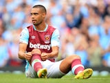 West Ham United defender Winston Reid in action during the Premier League clash with Manchester City at the Etihad Stadium on August 28, 2016
