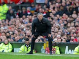Manchester United manager Jose Mourinho on the touchline during his side's Premier League clash with Arsenal at Old Trafford on November 19, 2016