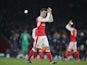 Laurent Koscielny reacts at the end of the Champions League game between Arsenal and PSG on November 23, 2016