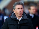 Claude Puel watches on during the Premier League game between Crystal Palace and Southampton on December 3, 2016
