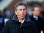 Claude Puel watches on during the Premier League game between Crystal Palace and Southampton on December 3, 2016
