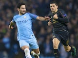 Ilkay Gundogan and Tomas Rogic in action during the Champions League game between Manchester City and Celtic on December 6, 2016