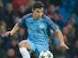Jesus Navas in action during the Champions League game between Manchester City and Celtic on December 6, 2016