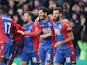 Joe Ledley and James Tomkins celebrate during the Premier League game between Crystal Palace and Southampton on December 3, 2016