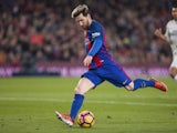 Lionel Messi in action during the La Liga game between Barcelona and Real Madrid on December 3, 2016
