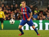Lucas Digne in action during the Champions League game between Barcelona and Borussia Monchengladbach on December 6, 2016