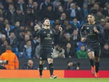 Patrick Roberts celebrates scoring during the Champions League game between Manchester City and Celtic on December 6, 2016